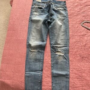 Ralph Lauren Men's Distressed Skinny Jeans - Blue